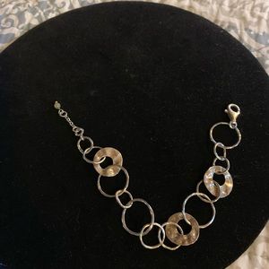 Sterling bracelet with jade bead